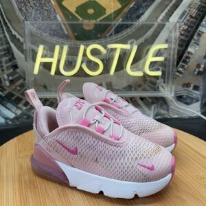 Nike Air Max 270 (TD) Pink Foam College Grey Platinum Sz 9C